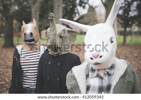 Similar – Image, Stock Photo family time Elephant