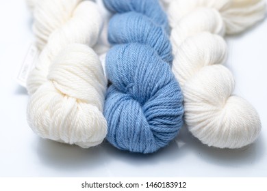 Three Skeins Yarn On White Background Stock Photo 1460183912 | Shutterstock