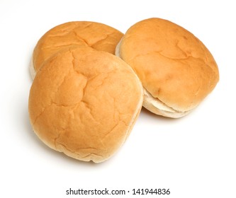 Three Soft White Bread Rolls.