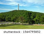 Three State Views from Monument at High Point State Park in New Jersey