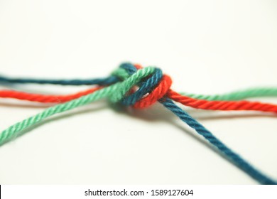 Three String Knot Isolated White Background