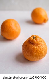 Three Sumo Citrus Fruit Isolated