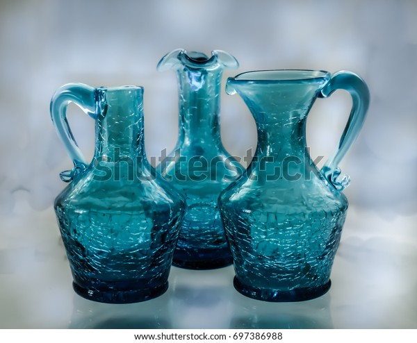 Featured image of post Vintage Colored Glass Pitchers - I have a beautiful large pitcher with similar cutting on the (bulbous) sides though no floral decoration.