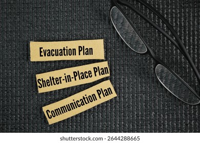 Three types of emergency plans commonly used in personal, organizational, or public safety are Evacuation Plan, Shelter-in-Place Plan and Communication Plan. These plans outline procedures for respond