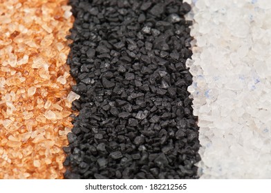 three types of salt texture