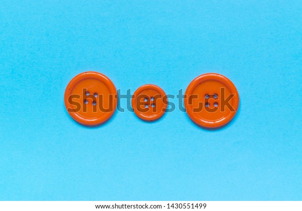 orange sewing buttons