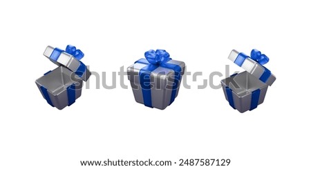 Three versions of the gift box