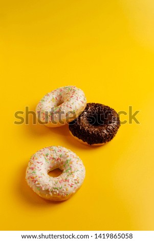 Similar – Image, Stock Photo Pink frosted donut Roll