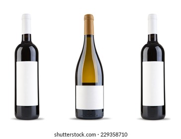 Three wine bottles 