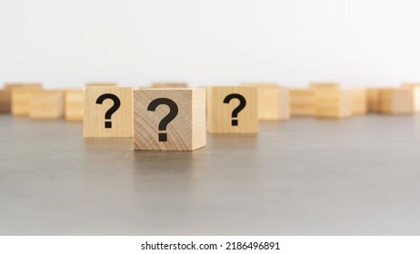 Three Wooden Blocks Question Marks On Stock Photo 2186496891 | Shutterstock