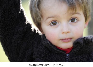 Three Year Old Portrait Innocence Outdoor Stock Photo 131357462 ...