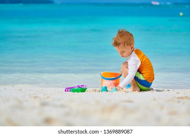 Cute Baby Boy Playing Beach Toys Stock Photo (Edit Now) 96550039