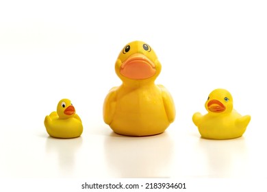 Three Yelloworange Ducks Children Play Bath Stock Photo 2183934601 ...