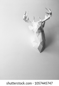 Three-dimensional Deer Head On The Wall