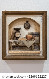 Three-dimensional image in the kitchen.