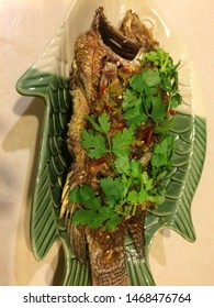 Three-fish fish are in a very appetizing dish.