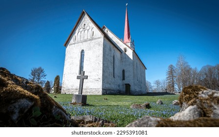 The three  naved medieval church Türi was built in the 13th century  The interior the church is embellished and pulpit dating back to 1630   an altar by Christian Ackermann  constructed in 1
