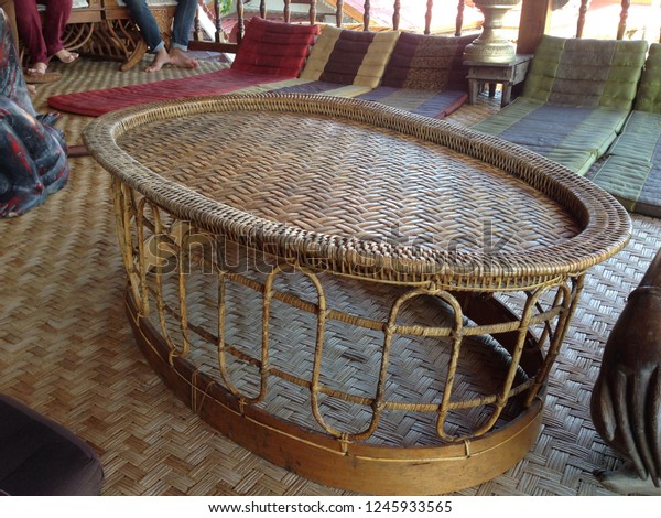 Threshing Basket Ricewinnowing Basket Largeround Bamboo Stock