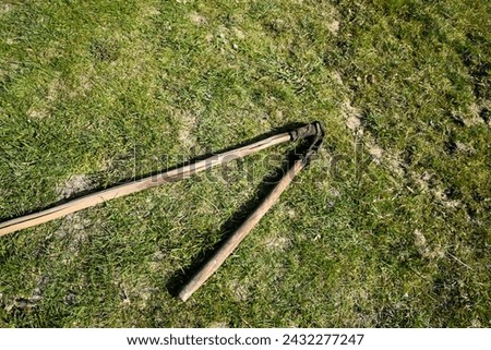 Threshing flail - hand-held agricultural implement for threshing