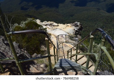 Thrillseekers Adrenaline Staircase In The Mountains