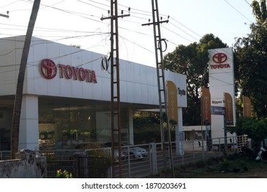 Thrissur, Kerala, India 12-09-2020: Toyota Car Showroom                               