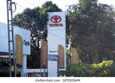 Thrissur, Kerala, India 12-09-2020: Toyota Car Showroom                               