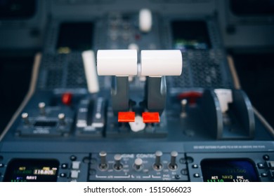 Throttle In Commercial Airplane Cabine