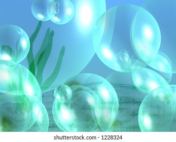 through the bubbles