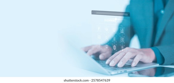 Through e-learning platforms students can develop their skills by attending online seminars, taking courses, and accessing a library of digital content such as videos tutorials and online media texts.