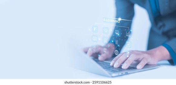 Through e-learning platforms students can develop their skills by attending online seminars, taking courses, and accessing a library of digital content such as videos tutorials and online media texts.