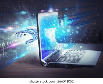 Through screen to enter the virtual world
