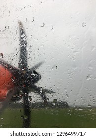 Through The Window Our Prop Plane From Copenhagen To Aarhus, Usual Shaky But Safe Flight Always Fun To Take