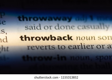 throwback word in a dictionary. throwback concept.