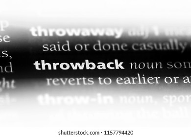 throwback word in a dictionary. throwback concept.