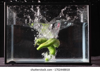 Throwing Vegetables Into A Bowl