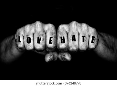 Love Hate Tattoo Stock Photos Images Photography Shutterstock