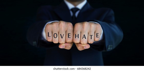 Love Hate Tattoo Stock Photos Images Photography Shutterstock