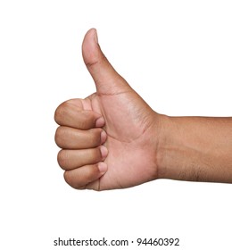 Thumb Up Isolated On White Background