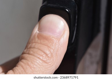 Thumb on Push Button Screen Door Handle 