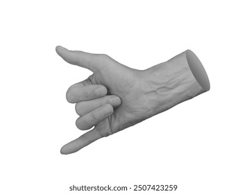 Thumb and pinky finger gesture, hand surf, surfer s sign. Shaka isolated symbol on white background. - Powered by Shutterstock