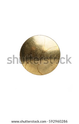 Thumb Tack / Push Pin head with a white background 