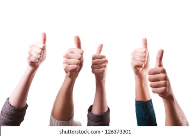 Thumbs Up On White Background