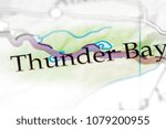 Thunder Bay, Canada on a map. 