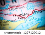 Thunder Bay. Canada on a map
