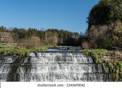 Thunder Bay Falls In The Afternoon Sunshine, Galena, IL.