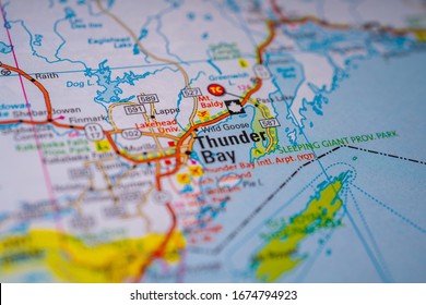 Thunder Bay On Canada Travel Map