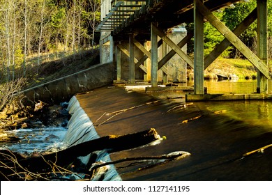 Thunder Bay Ontario 2016: A Dam Located In A Tree Farm.