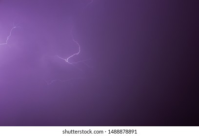thunder, Lightning with dramatic clouds, Night thunder-storm