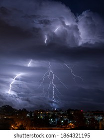 Thunder and lightning night photo