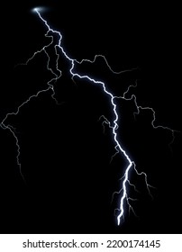 Thunder and lightning on a black background - Shutterstock ID 2200174145